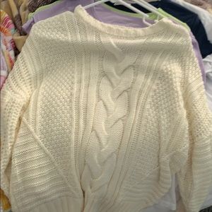 oversized cream sweater